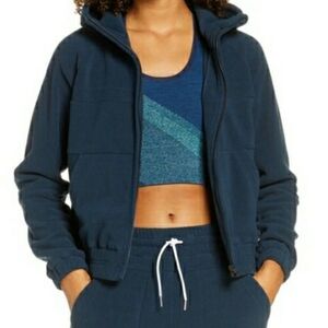 LNDR Ember Fleece Hoodie Jacket Blue SZ XS